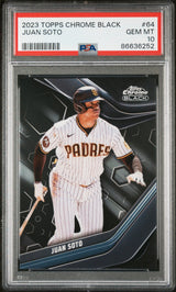 2023 TOPPS CHROME BLACK JUAN SOTO  #64 - PSA 10