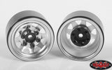 RC4WD Z-W0263 Stamped Steel 1.0" Stock Beadlock Wheels (Chrome) Gelande II