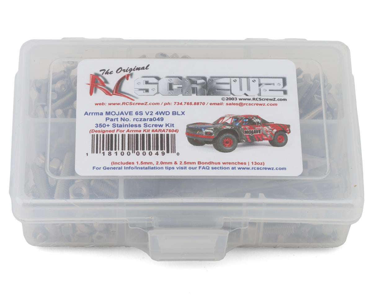 RC SCREWZ ara049 – Stainless Steel Screw Kit For The Arrma MOJAVE 6S V2 4WD BLX Desert (#ARA7604)