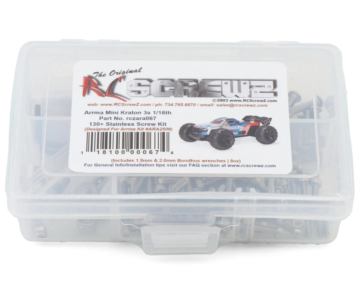 RC Screwz RCZARA067 Arrma Mini Kraton Stainless Steel Screws Kit