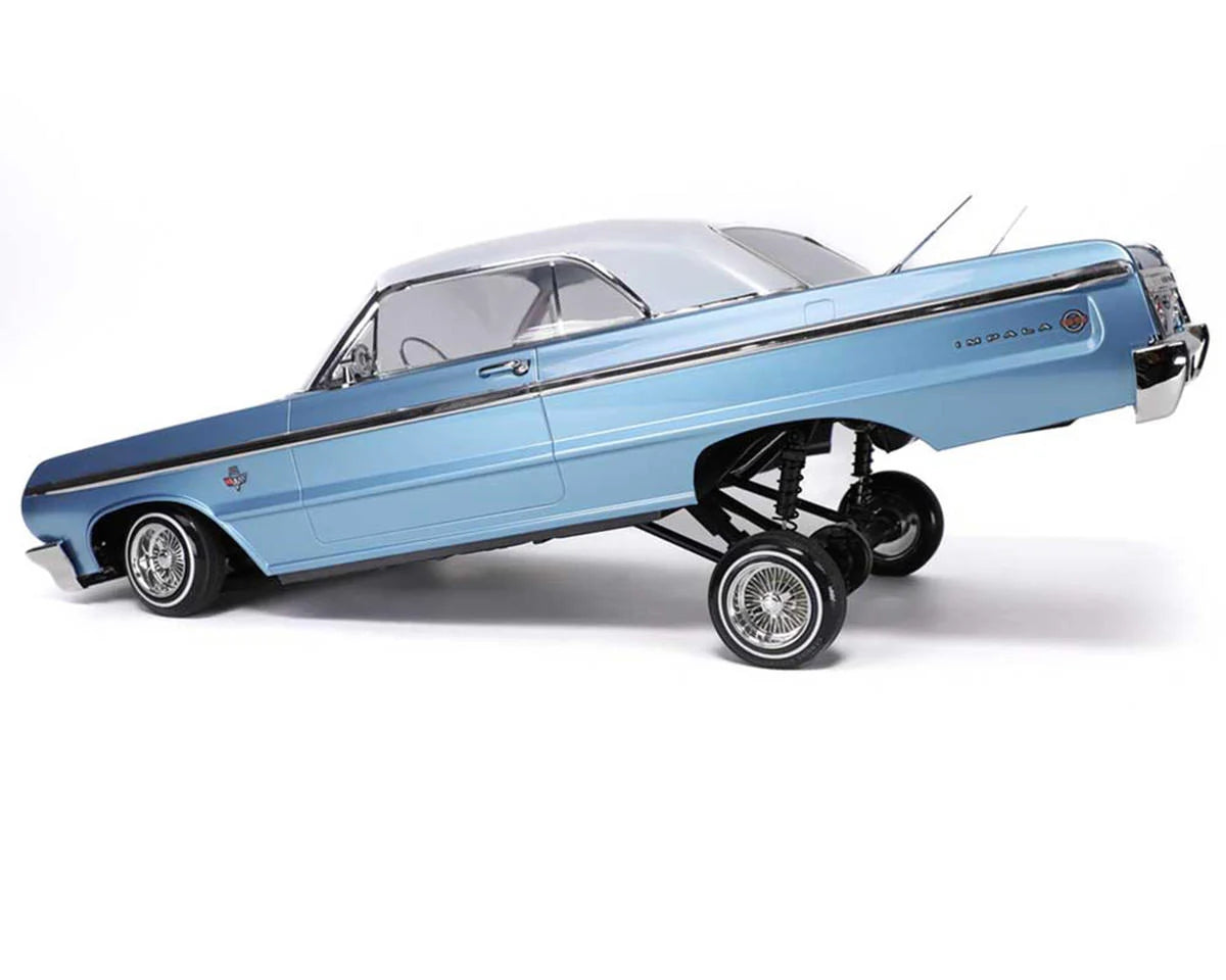 REDCAT 32894 SixtyFour Chevrolet Impala 1/10 RTR Scale Hopping Lowrider (Blue/White) w/2.4GHz Radio