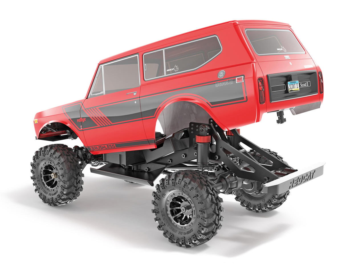 Redcat RER39153 Ascent-18 International Scout II 1/18 4WD RTR Brushless Rock Crawler (Red) w/2.4GHz Radio, Battery & Charger