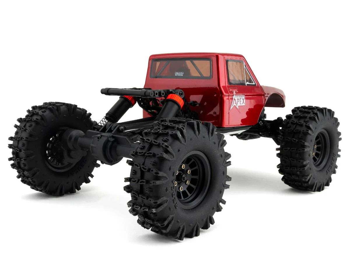 Redcat RER42219 Ascent-18 Apex 1/18 4WD RTR Brushless Rock Crawler (Red) w/2.4GHz Radio, Battery & Charger