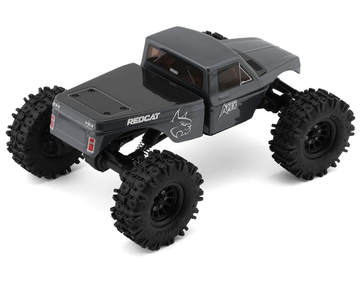 Redcat RER42222 Ascent-18 Apex 1/18 4WD RTR Brushless Rock Crawler (Dark Metallic Gray) w/2.4GHz Radio, Battery & Charger