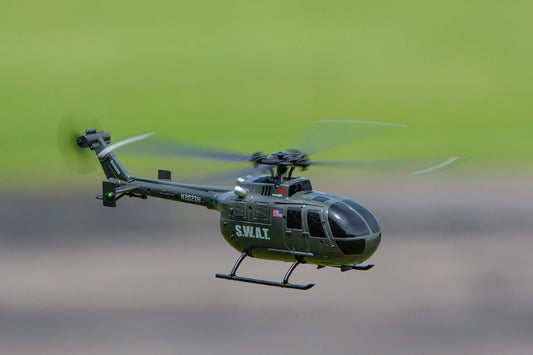 Rage RC RGR6053 Hero-Copter, helicóptero RTF de 4 palas; APLASTAR