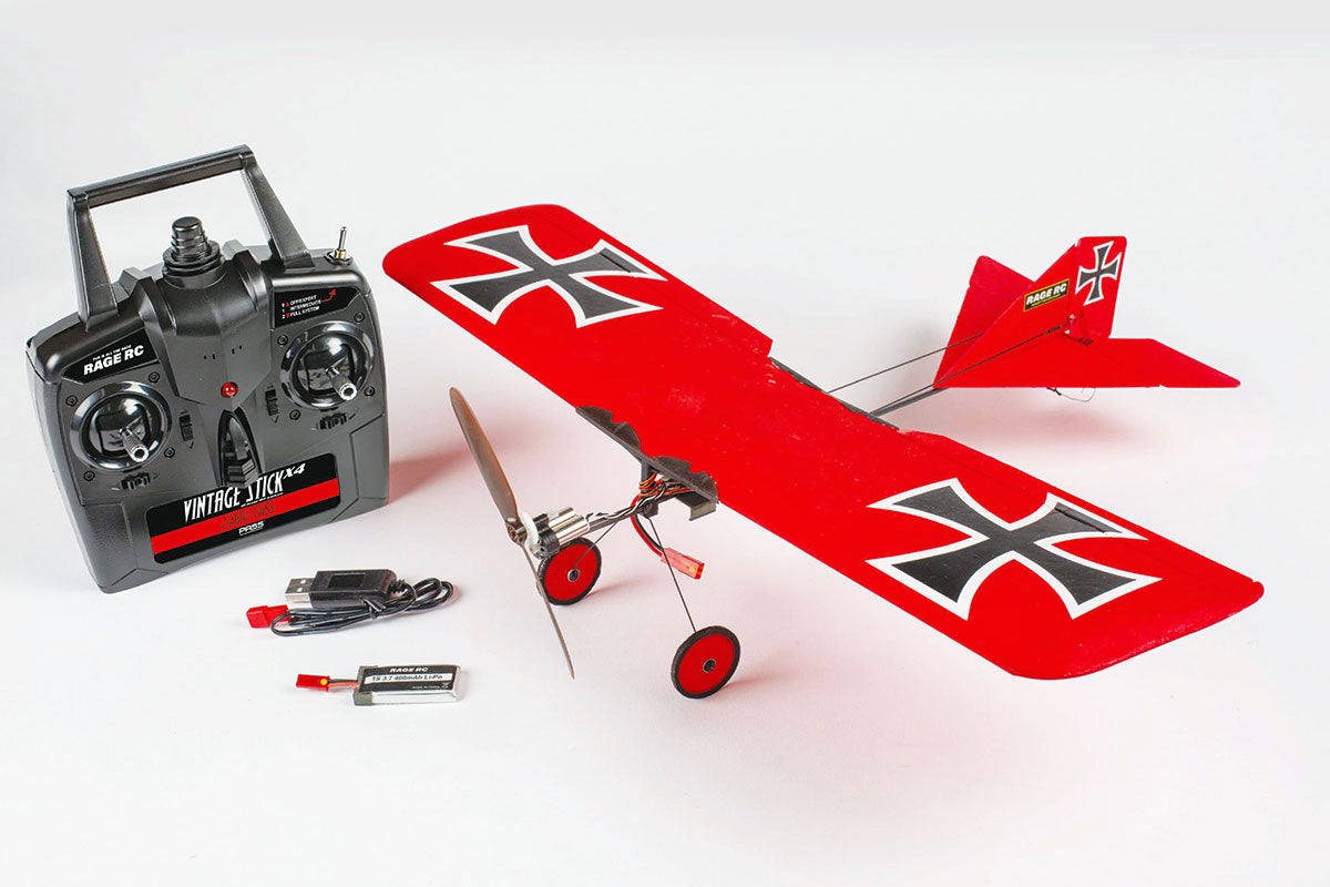 Rage R/C RGRA1119 Vintage Stick X4 Micro RTF Airplane with PASS (Pilot Assist Stability Software) System