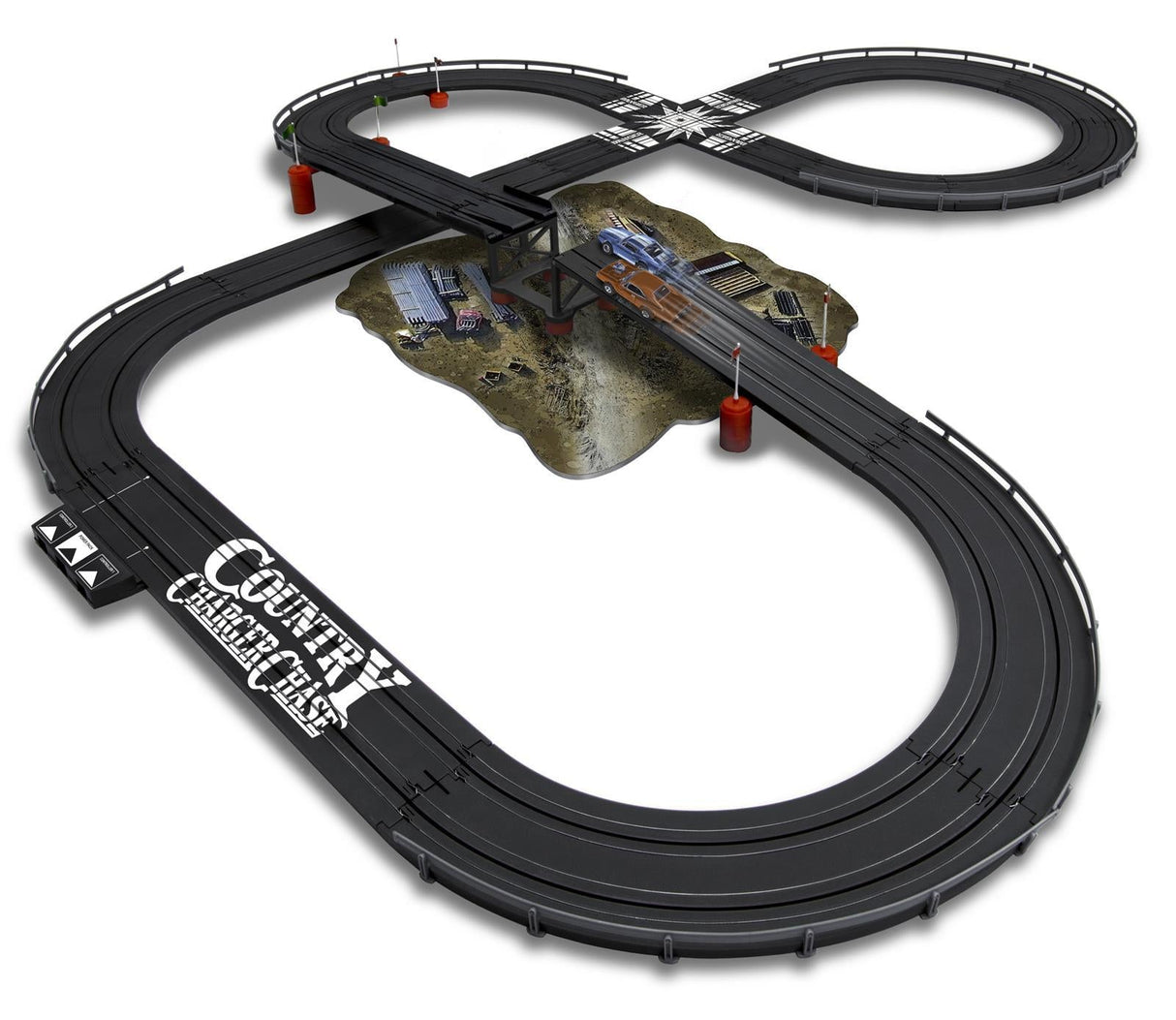 Auto World Country Charger Chase HO Slot Race Set SRS335 SHELBY GT500