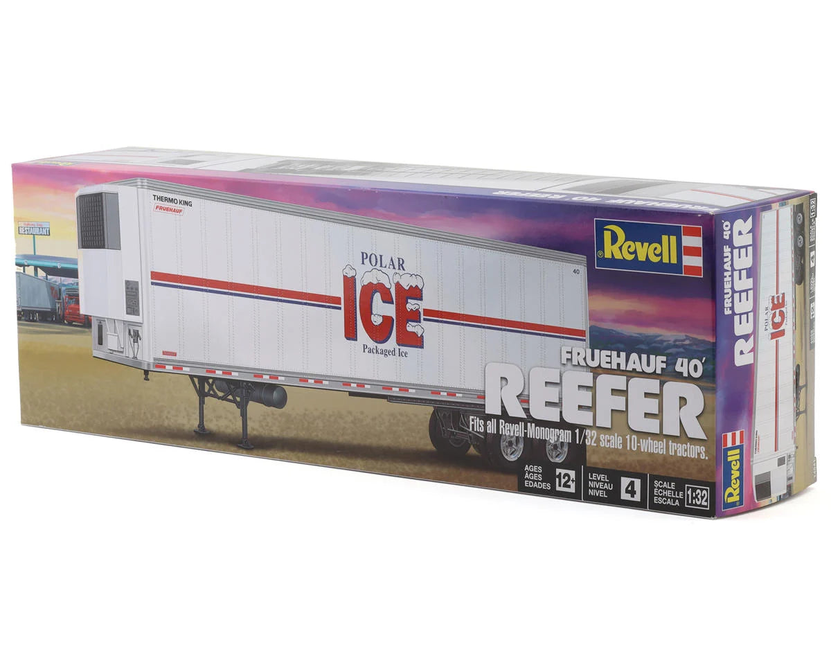 Revell RMX14541 1/32 Fruehauf 40' Reefer Polar Ice Semi Trailer Plastic Model Kit