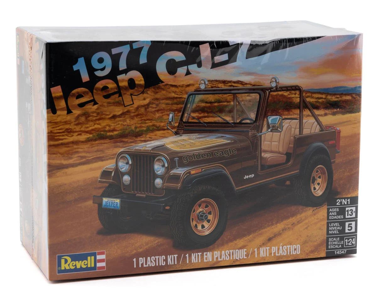 Revell RMX145479090 1/24 1977 Jeep CJ7 2-IN-1 Plastic Model Kit