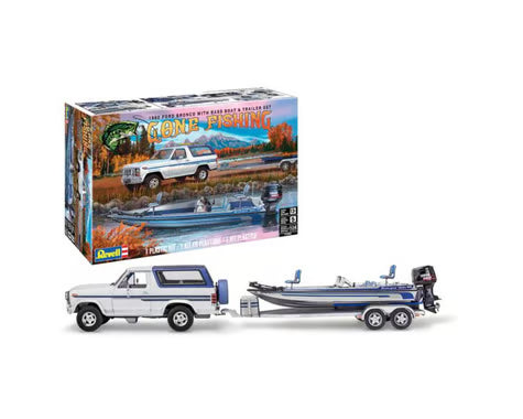 Revell RMX17242 1/24 1980 Ford Bronco & Bass Boat w/Trailer Model Kit