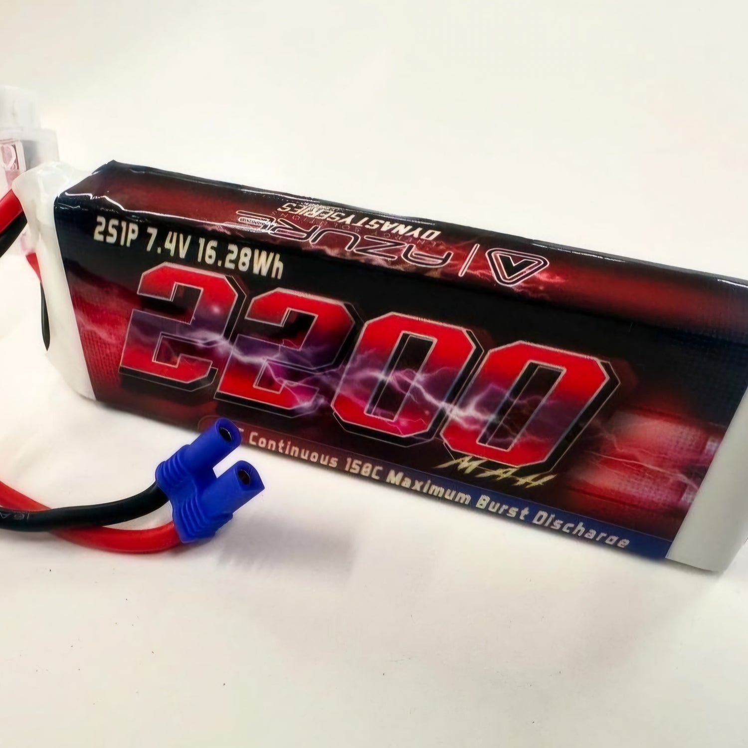 AZURE RACING 2S 2200MAH LIPO BATTERY 75C TO 150C ( GROM )