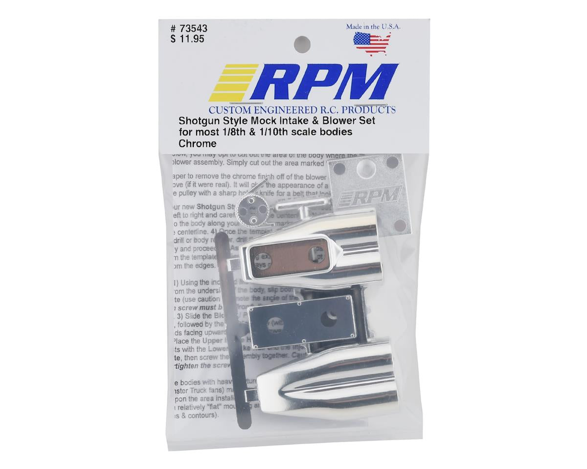 RPM 73543 "Shotgun Style" Mock Intake & Blower Set (Chrome)