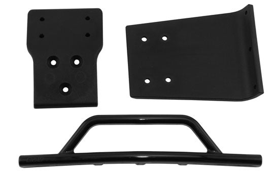 RPM 80022 Black Front Bumper & Skid Plate for the Traxxas Slash 4x4