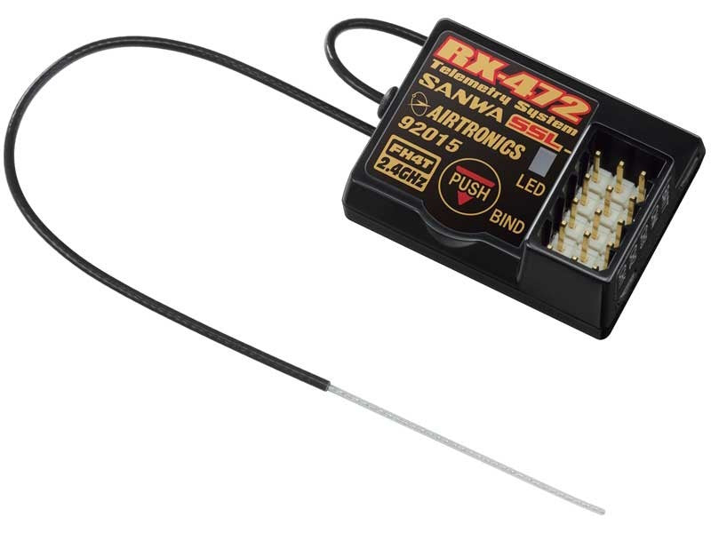 Sanwa/Airtronics RX-472 2.4GHz FH4T 4-Channel Receiver (SNW107A41117A)