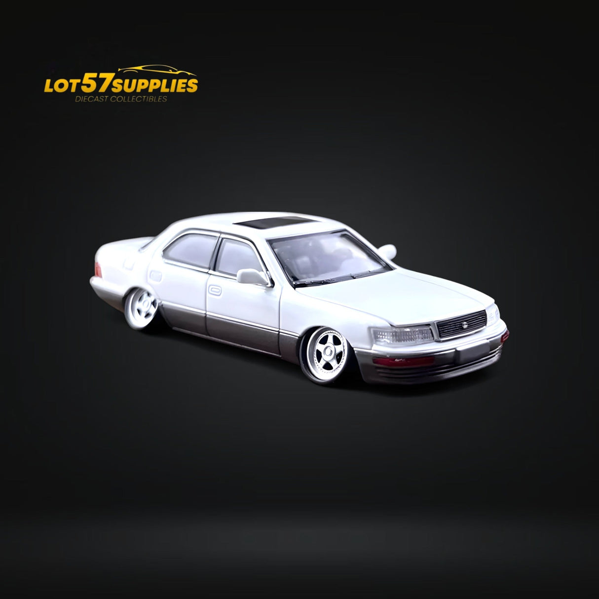 Fine works64 Lexus LS400 White/Gray Double Stanced 1:64