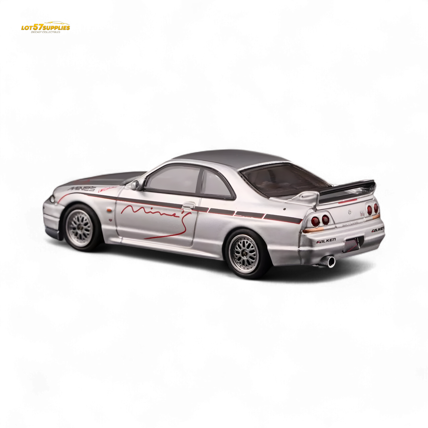 Inno64 Nissan Skyline GT-R R33 "Tuned by Mine's" Silver 1:64