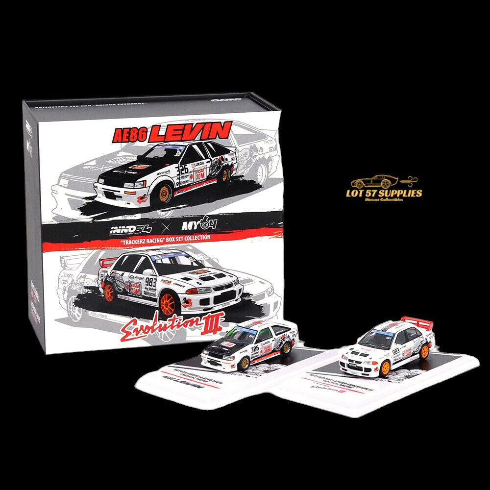 Inno64 Mitsubishi Lancer Evo III & Toyota AE86 1:64