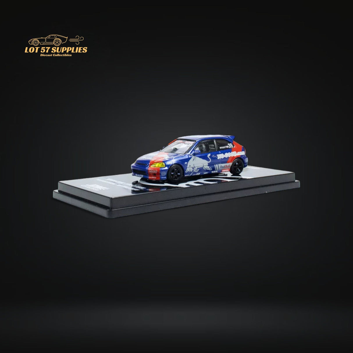 Inno64 Honda Civic Type-R EK9 NO GOOD RACING Red Bull Livery 1:64