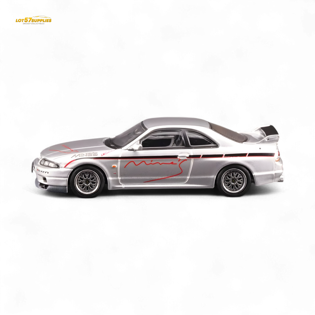 Inno64 Nissan Skyline GT-R R33 "Tuned by Mine's" Silver 1:64