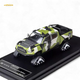 GCD Toyota TACOMA SNOW VERSION in Green Camo & 3PMSF Tires 1:64