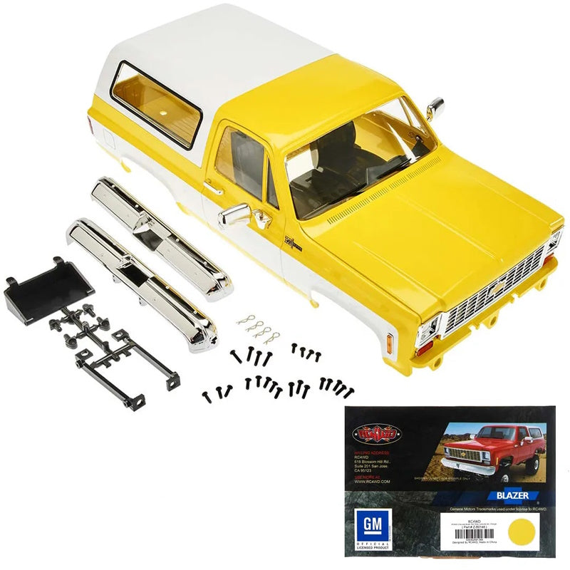 RC4WD Z-B0152 Chevy Blazer Hard Body Complete Set Yellow (RC4WDZB0152)