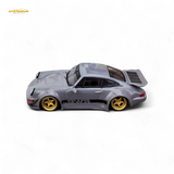 Flame Porsche 964 RWB Whale Tale Cement Gray 1:64