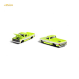 Mini GT x Kaido House Chevrolet Silverado FLO YELLOW 1:64