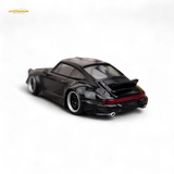 Flame Porsche 964 RWB Ducktail Gloss Black 1:64