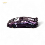 King Model Lamborghini Huracan LP610 Purple Carbon Fiber 1:64