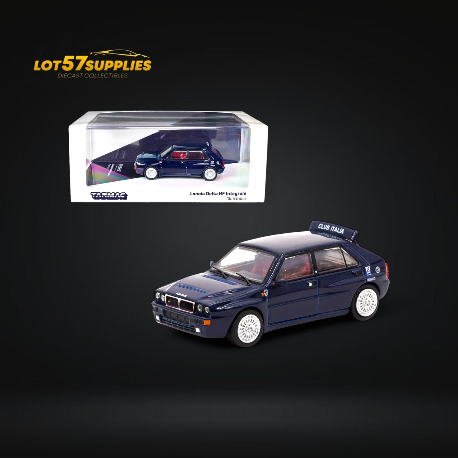 Tarmac Works Lancia Delta HF Integrale Dark Blue 1:64