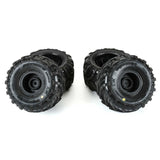 Pro-Line Dreadnaught Mounted Tires Wheels ARRMA Gorgon Quake GROM (4)