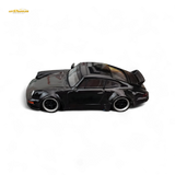 Flame Porsche 964 RWB Ducktail Gloss Black 1:64