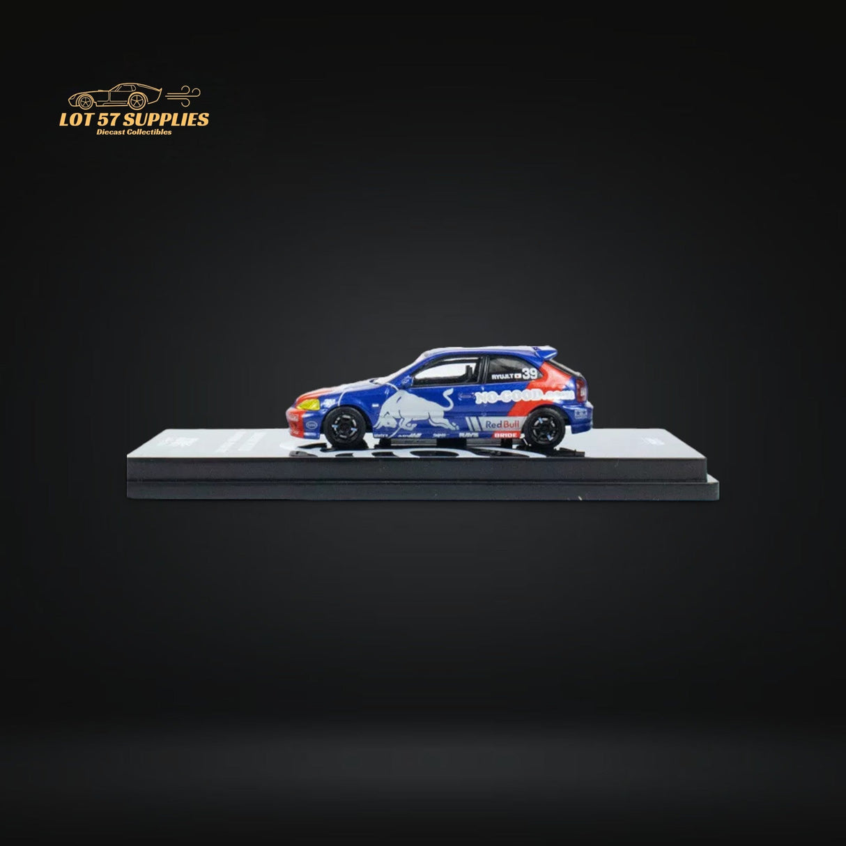 Inno64 Honda Civic Type-R EK9 NO GOOD RACING Red Bull Livery 1:64