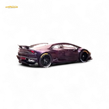 King Model Lamborghini Huracan LP610 Purple Carbon Fiber 1:64