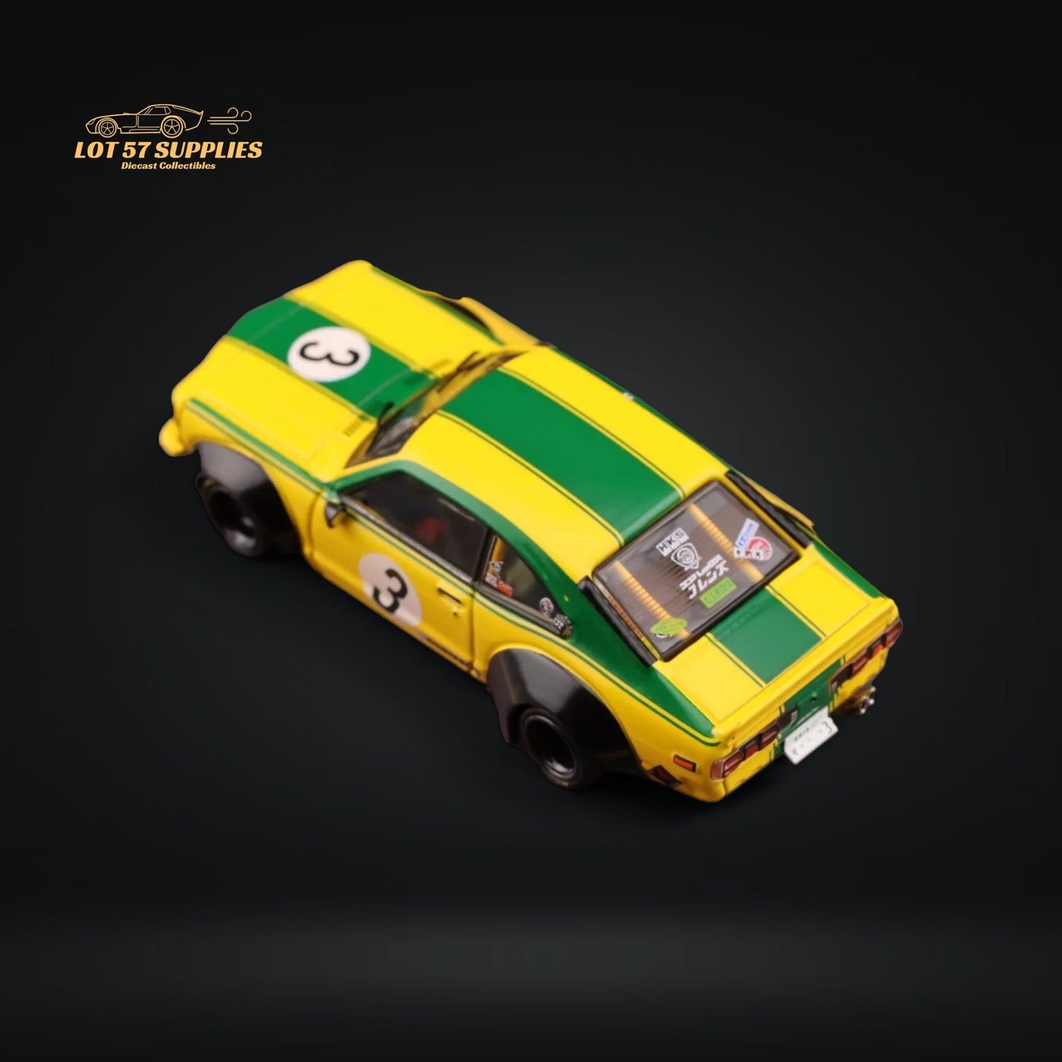 Inno64 Mazda RX-3 Savanna LBWK Yellow Green #3 1:64