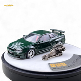 PGM Nissan GTR R34 Z-TUNE - British Green 1:64 Luxury Box 1:64