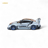 MC LB GTR R35 GT - White Blue Stripe Carbon Roof 1:64