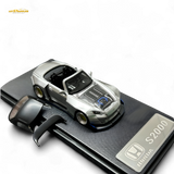 Rhino Model Honda S2000 Wide-Body Roadster Silver 1:64