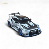 MC LB GTR R35 GT - White Blue Stripe Carbon Roof 1:64