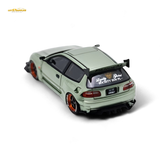 YM Model Honda Civic Pandem EG4 K20 Modified Bronze Green 1:64