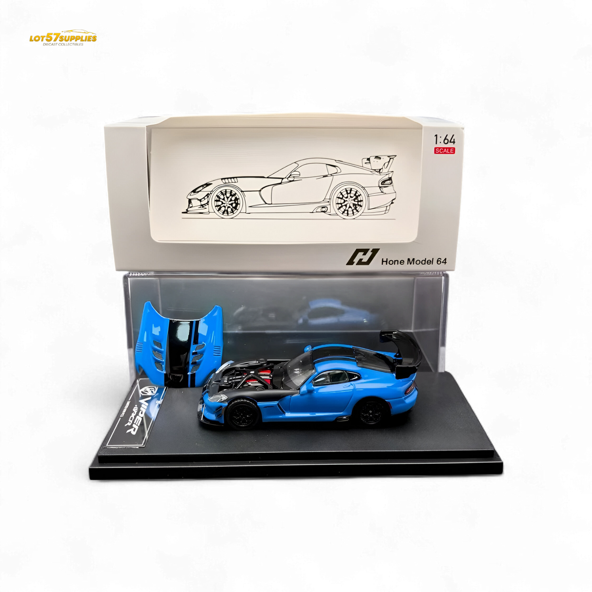 Hone Model Dodge Viper ACR Competition Blue 1:64