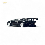 TPC Lamborghini Countach LBWK Black White Wheels 1:64