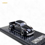 YM Model Volkswagen Beetle Pickup Truck FUSCUP Black 1:64