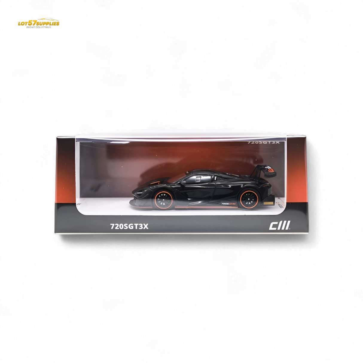 CM MODEL McLaren 720S GT3X Black 1:64