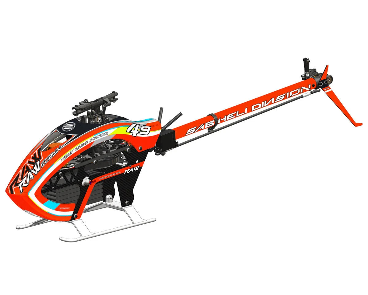 SAB SABSG424 Goblin Raw 420 Competition Electric Helicopter Kit (Orange) w/Blades