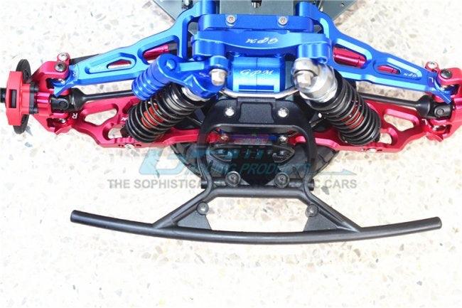 GPM ALUMINUM FRONT LOWER SUSPENSION ARM LOSI 1/6 SUPER BAJA REY 4X4 GUN SILVER