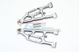 GPM ALUMINUM FRONT LOWER SUSPENSION ARM LOSI 1/6 SUPER BAJA REY 4X4 GUN SILVER