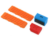 SCALE BY CHRIS TR10 1/18 Miniature Scale Accessory Bundle w/Blue Tool Box, Jerry Can & Orange Ramps