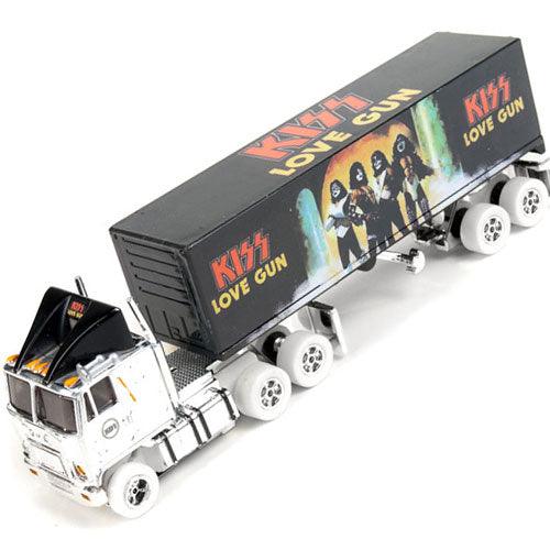 Autoworld iWheels KISS Love Gun Racing Rigs GMC TRUCK/Trailer White Aw ...