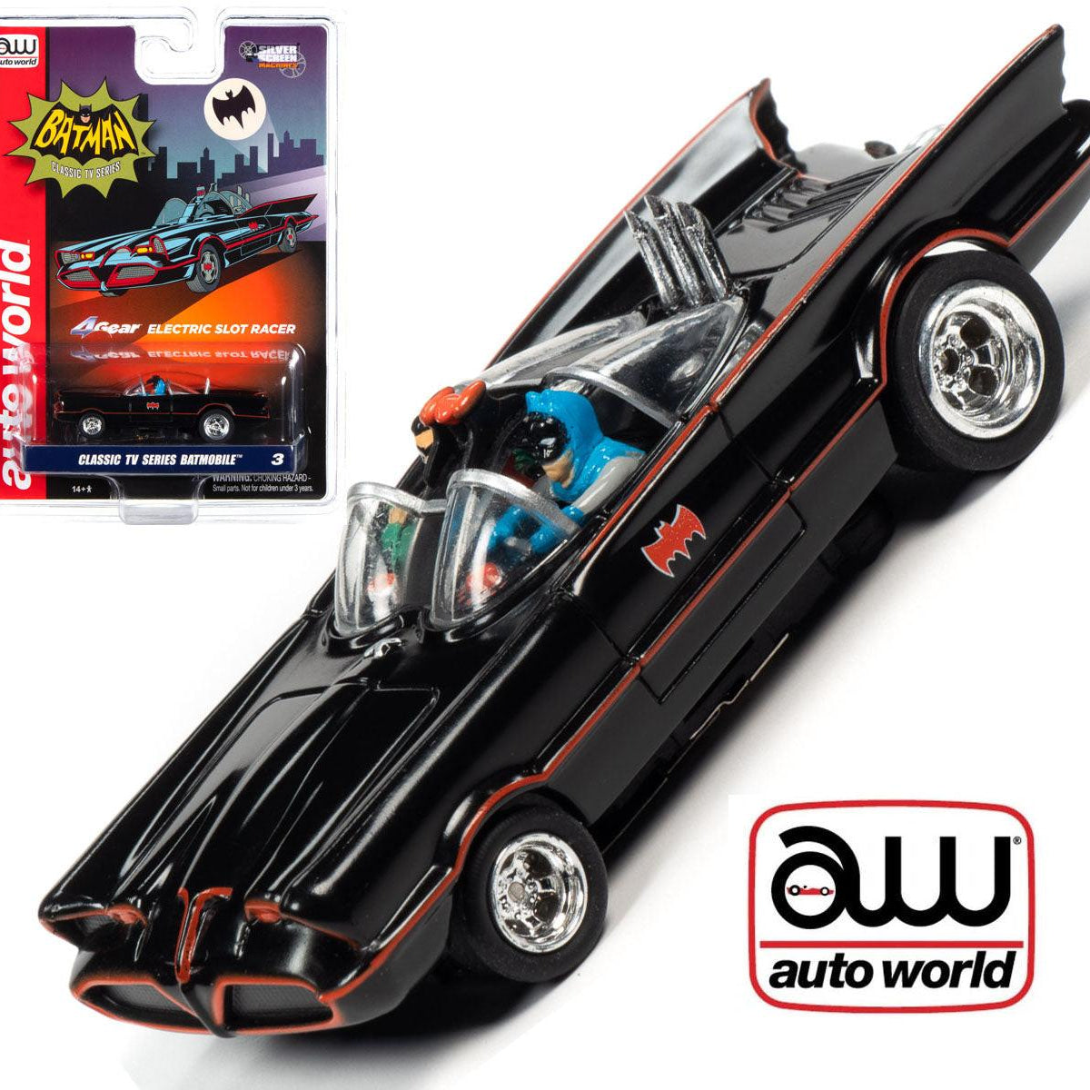 Auto World Batman Batmobile Classic TV Series SC358 4Gear HO Scale Slo ...